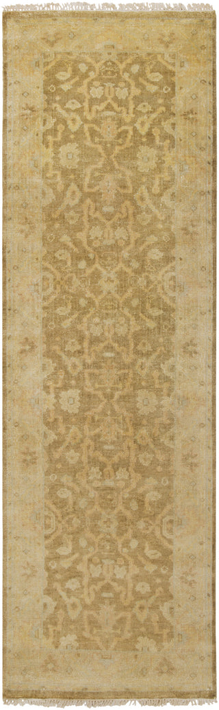 Surya Antique ATQ-1001 Gold Hand Knotted Area Rug 2'6'' X 8'