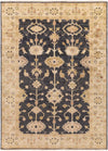 Surya Antique ATQ-1007 Black Hand Knotted Area Rug 8' X 11'