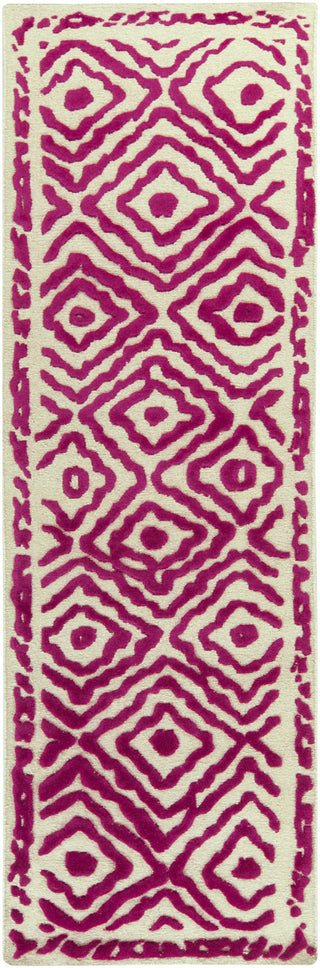 Surya Atlas ATS-1005 Magenta Area Rug by Beth Lacefield 2'6'' x 8' Runner