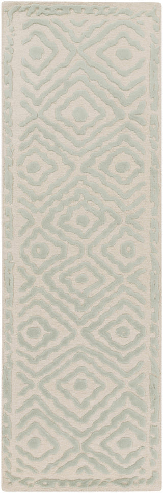 Surya Atlas ATS-1007 Sea Foam Area Rug by Beth Lacefield 2'6'' x 8' Runner