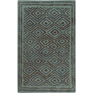 Surya Atlas ATS-1013 Teal Area Rug by Beth Lacefield 5' x 8'