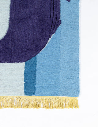 Momeni Atticus ATC-2 Blue Area Rug by Novogratz Corner Image