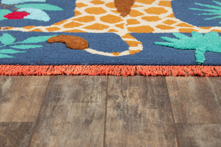 Momeni Atticus ATC-3 Navy Area Rug by Novogratz Close up