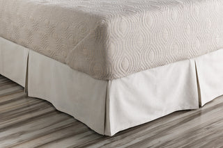 Surya Audrey AUD-4000 Neutral Bedding Twin Bed Skirt