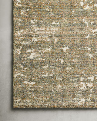 Loloi Augustus AGS-04 Moss/Spice Area Rug Corner On Wood