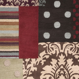 Surya Aurora AUR-1007 Chocolate Hand Tufted Area Rug Sample Swatch