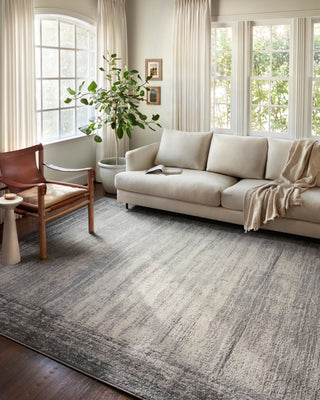 Loloi II Austen AUS-02 Pebble/Charcoal Area Rug Lifestyle Image Feature