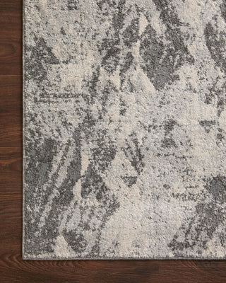 Loloi II Austen AUS-03 Stone/Pebble Area Rug Corner On Wood