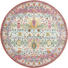 Unique Loom Austin T-B044C Light Green Area Rug Round Top-down Image
