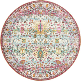 Unique Loom Austin T-B044C Light Green Area Rug Round Top-down Image