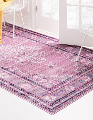 Unique Loom Austin T-B150A Pink Area Rug Rectangle Lifestyle Image