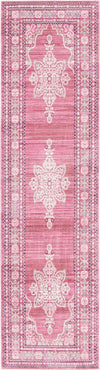 Unique Loom Austin T-B150A Pink Area Rug Runner Top-down Image