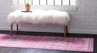 Unique Loom Austin T-B150A Pink Area Rug Runner Lifestyle Image