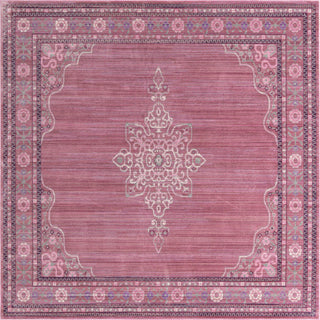 Unique Loom Austin T-B150A Pink Area Rug Square Top-down Image