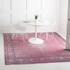 Unique Loom Austin T-B150A Pink Area Rug Square Lifestyle Image