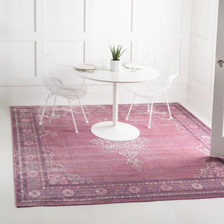 Unique Loom Austin T-B150A Pink Area Rug Square Lifestyle Image