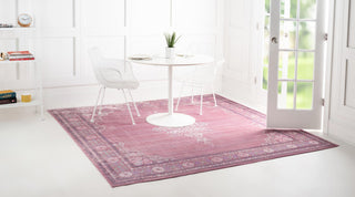 Unique Loom Austin T-B150A Pink Area Rug Square Lifestyle Image