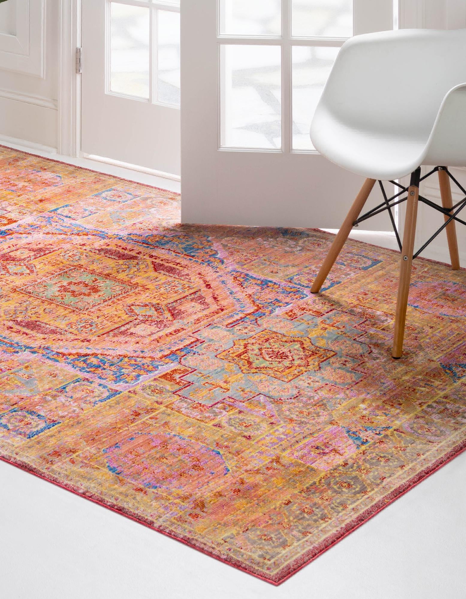 Unique Loom Austin T-B207C Peach Area Rug – Incredible Rugs and Decor
