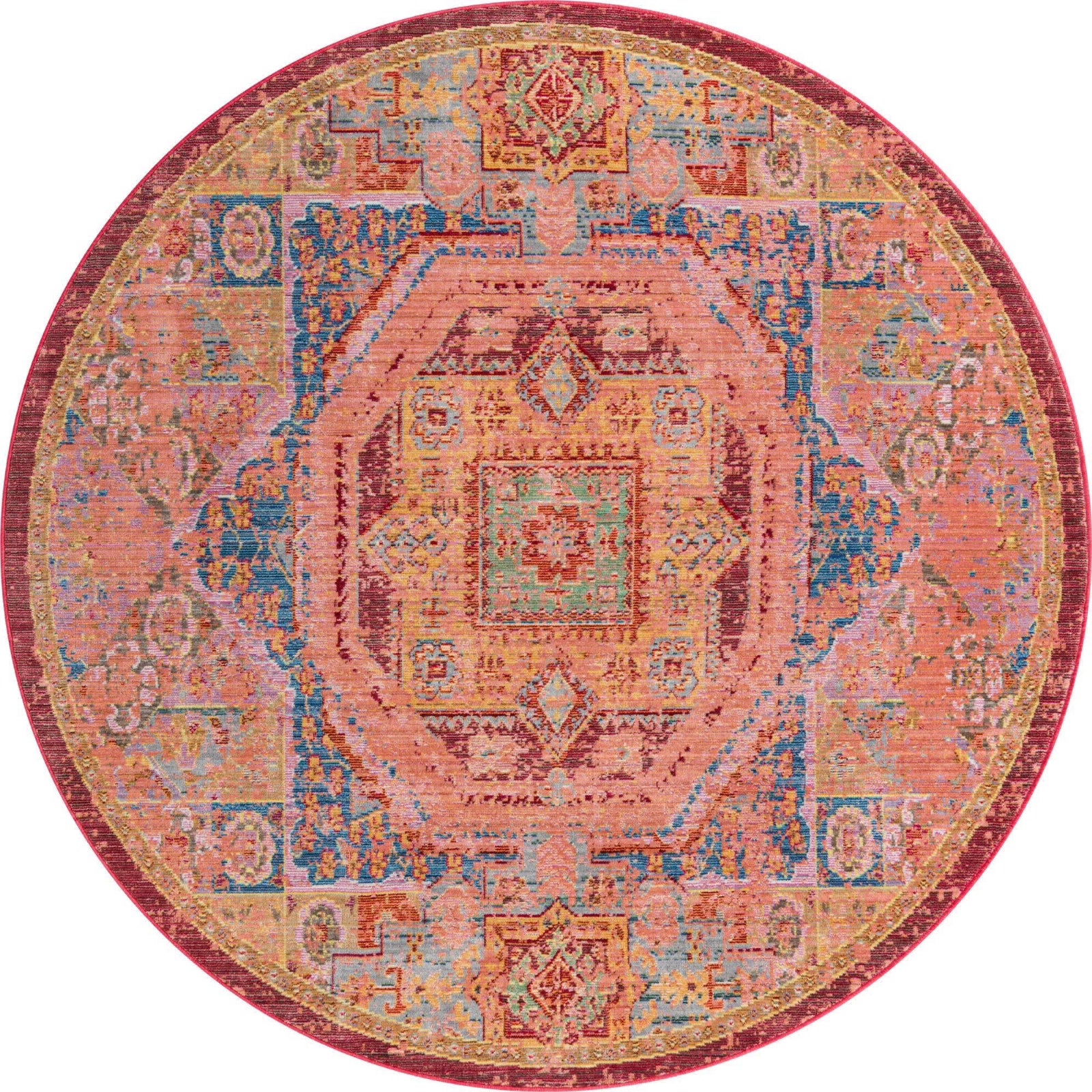 Unique Loom Austin T-B207C Peach Area Rug – Incredible Rugs and Decor