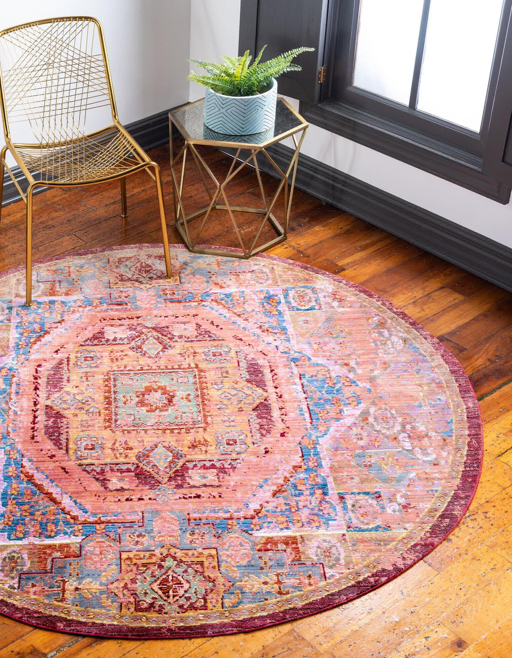 Unique Loom Austin T-B207C Peach Area Rug – Incredible Rugs and Decor