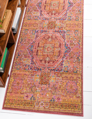 Unique Loom Austin T-B207C Peach Area Rug Runner Lifestyle Image