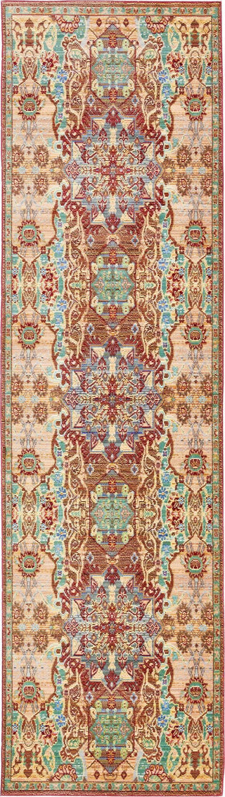 Unique Loom Austin T-B210A Peach Area Rug Runner Top-down Image