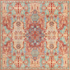 Unique Loom Austin T-B210A Peach Area Rug Square Top-down Image