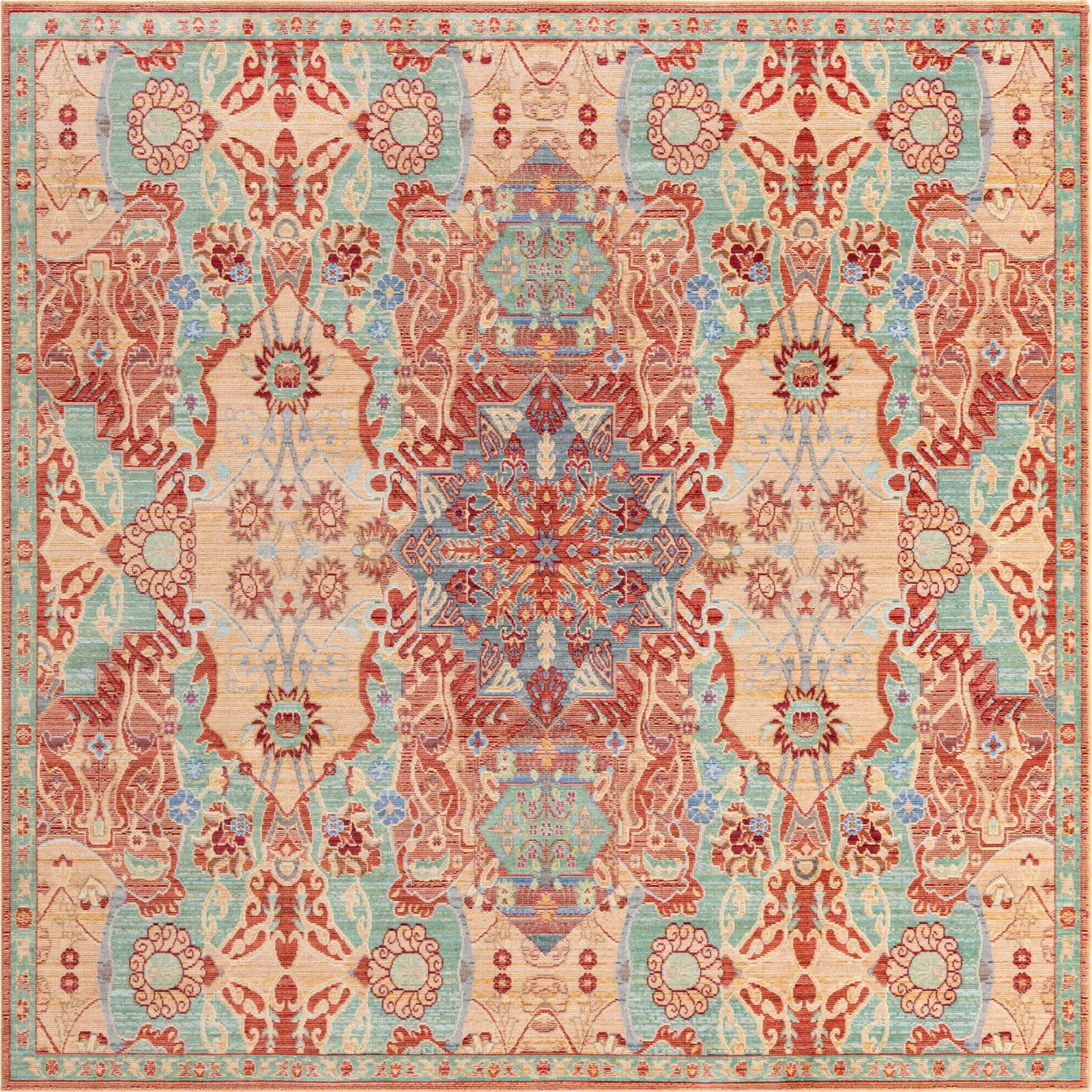 Unique Loom Austin T-B210A Peach Area Rug – Incredible Rugs and Decor