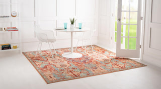 Unique Loom Austin T-B210A Peach Area Rug Square Lifestyle Image