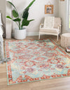 Unique Loom Austin T-B214B Green Area Rug Rectangle Lifestyle Image Feature