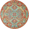 Unique Loom Austin T-B214B Green Area Rug Round Top-down Image