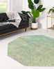Unique Loom Austin T-E320C Green Area Rug Octagon Lifestyle Image Feature