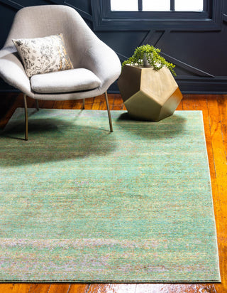 Unique Loom Austin T-E320C Green Area Rug Rectangle Lifestyle Image