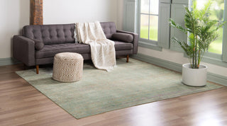 Unique Loom Austin T-E320C Green Area Rug Square Lifestyle Image