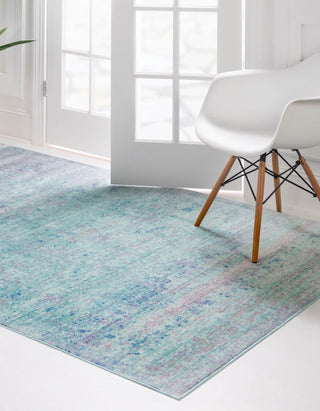 Unique Loom Austin T-E320C Light Blue Area Rug Rectangle Lifestyle Image