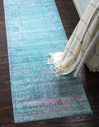 Unique Loom Austin T-E320C Light Blue Area Rug Runner Lifestyle Image