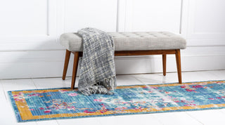 Unique Loom Austin T-E826a Blue Area Rug Runner Lifestyle Image