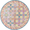 Unique Loom Austin T-E923 Multi Area Rug Round Top-down Image