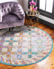 Unique Loom Austin T-E923 Multi Area Rug Round Lifestyle Image