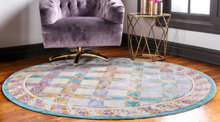 Unique Loom Austin T-E923 Multi Area Rug Round Lifestyle Image