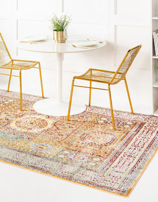 Unique Loom Austin T-G010A Gold Area Rug Rectangle Lifestyle Image