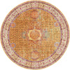 Unique Loom Austin T-G010A Gold Area Rug Round Top-down Image