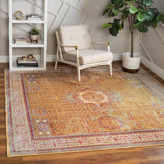 Unique Loom Austin T-G010A Gold Area Rug Square Lifestyle Image