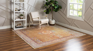 Unique Loom Austin T-G010A Gold Area Rug Square Lifestyle Image