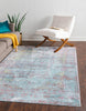 Unique Loom Austin T-G586A Blue Area Rug Rectangle Lifestyle Image Feature