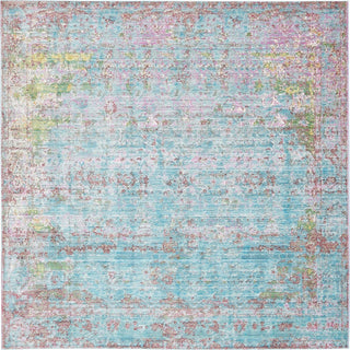 Unique Loom Austin T-G586A Blue Area Rug Square Lifestyle Image