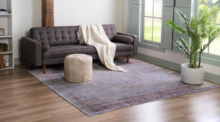 Unique Loom Austin T-G589A Violet Area Rug Square Lifestyle Image