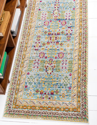 Unique Loom Austin T-H204B Blue Area Rug Runner Lifestyle Image