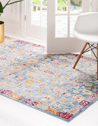 Unique Loom Austin T-H214B Blue Area Rug Rectangle Lifestyle Image