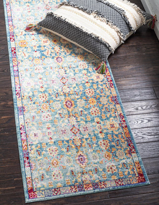 Unique Loom Austin T-H214B Blue Area Rug Runner Lifestyle Image